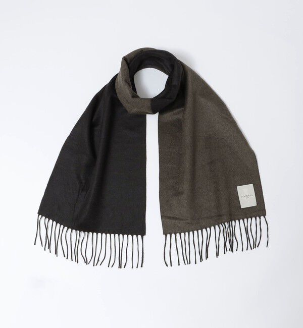 SHIPS「【SHIPS別注】PIACENZA: シルク カシミヤ リバーシブル マフラー」|マフラー|オリーブ