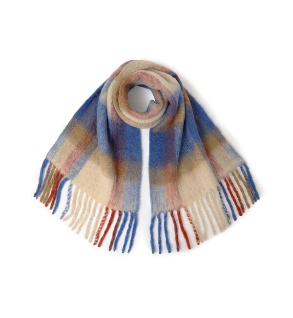 SHIPS any「PANKAJ:〈手洗い可能〉ウール ミックス チェック ボリューム ストール」|ストール|