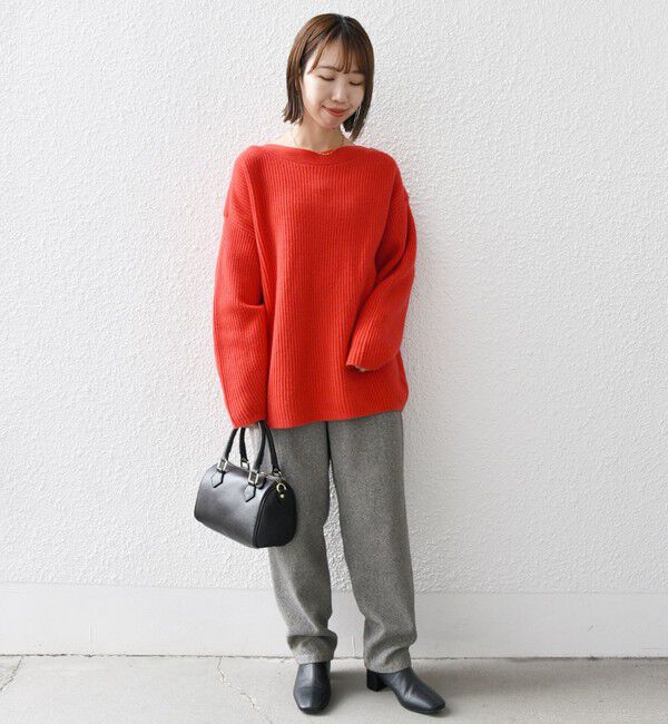 SHIPS any「SHIPS any: AQUA カシミヤ ミックス ボートネック ニット プルオーバー」|ニット・セーター|