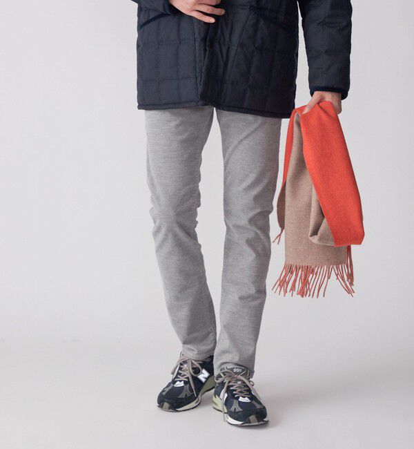 SHIPS「SHIPS: KAKEGAWA コーデュロイ 5ポケット スリム パンツ」|チノ|ライトグレー