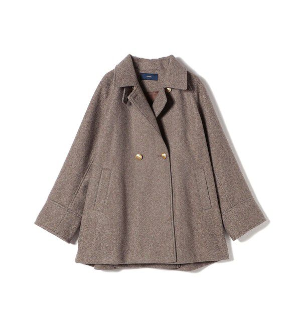 SHIPS for women「【WEB限定】〈手洗い可能〉ウール ライク ジャージー メルトン 2WAY Pコート」|ピーコート|