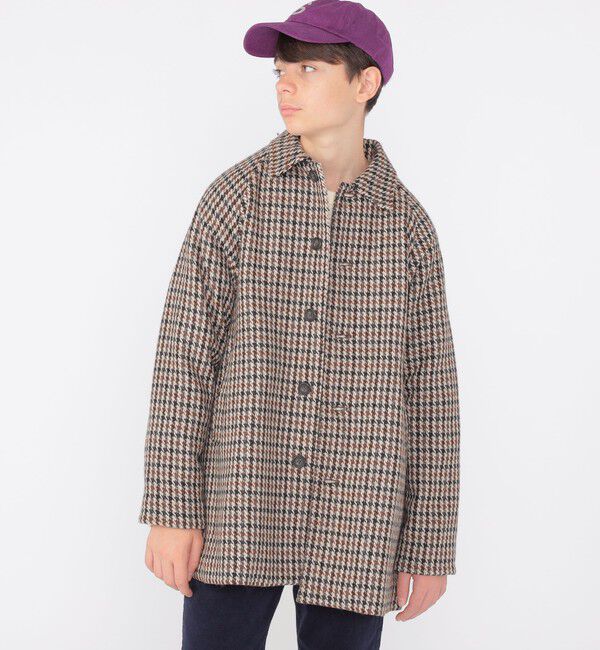 SHIPS KIDS「SHIPS KIDS:145～160cm / ガンクラブチェック ステンカラー コート」|ステンカラーコート|
