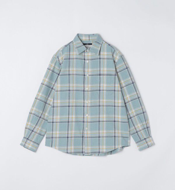 SHIPS「SHIPS: Shuttle notes レギュラーカラー オンブレチェック 長袖 ネルシャツ」|シャツ・ブラウス|