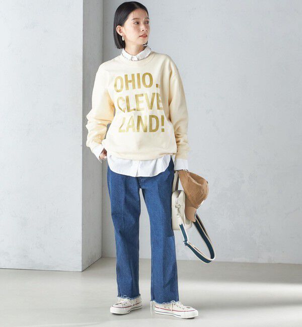 SHIPS for women「【SHIPS別注】Odub:〈手洗い可能〉メタリック ロゴ スウェット 24SS ◇」|スウェット・ジャージ|