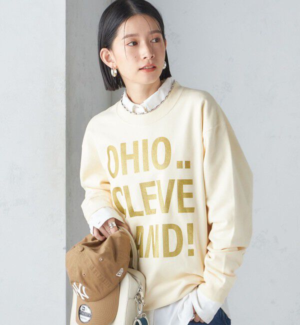 SHIPS for women「【SHIPS別注】Odub:〈手洗い可能〉メタリック ロゴ スウェット 24SS ◇」|スウェット・ジャージ|