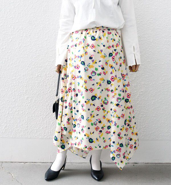 SHIPS any「SHIPS any:〈洗濯機可能〉SPRINTEX フラワー プリント ギャザー スカート」|スカート|