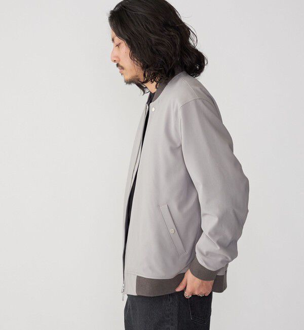 SHIPS「SHIPS: 〈遮熱・吸汗速乾〉ツイル ジップアップ ライト ブルゾン」|ブルゾン・スタジャン|