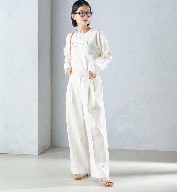 SHIPS for women「〈手洗い可能〉ハイカウント ツイル チノ タック パンツ 24SS ◇」|チノ|