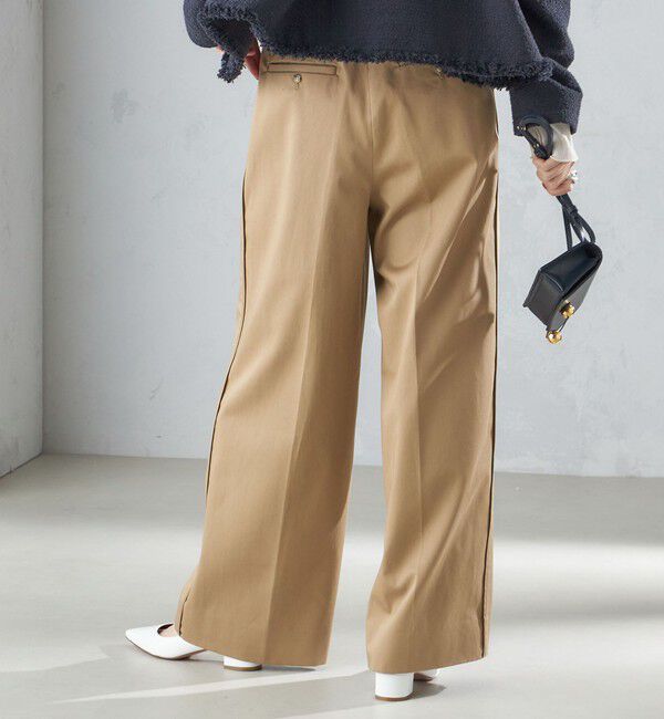 SHIPS for women「〈手洗い可能〉ハイカウント ツイル チノ タック パンツ 24SS ◇」|チノ|