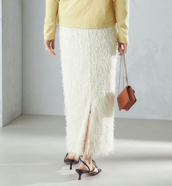 SHIPS for women「【WEB限定】〈手洗い可能〉フリンジ ラメ タイト スカート」|スカート|