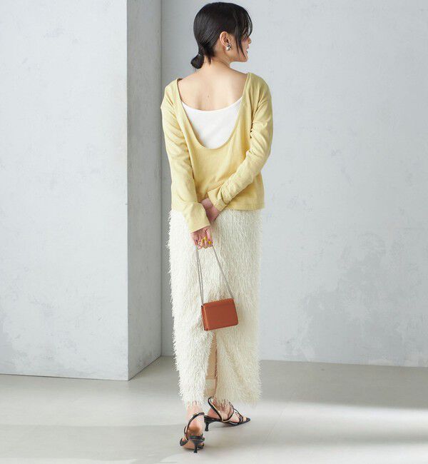 SHIPS for women「【WEB限定】〈手洗い可能〉フリンジ ラメ タイト スカート」|スカート|