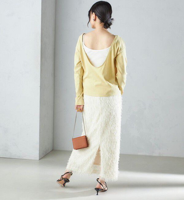 SHIPS for women「【WEB限定】〈手洗い可能〉フリンジ ラメ タイト スカート」|スカート|