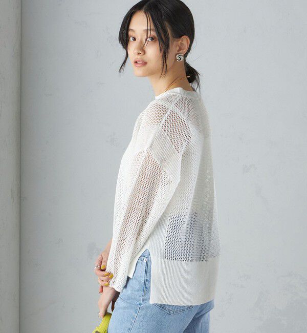 SHIPS for women「〈手洗い可能〉メッシュ ニット ◇」|ニット・セーター|