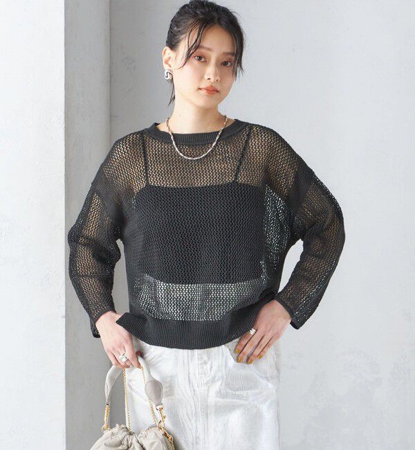 SHIPS for women「〈手洗い可能〉メッシュ ニット ◇」|ニット・セーター|