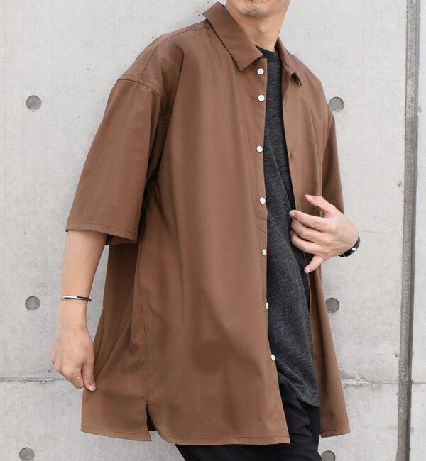 SHIPS any「SHIPS any: バンブー レーヨン ルーズ ハーフスリーブ シャツ ［BRIOS］◇」|シャツ・ブラウス|