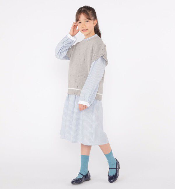 SHIPS KIDS「SHIPS KIDS:130～155cm / サマーニット ベスト」|ベスト・ジレ|