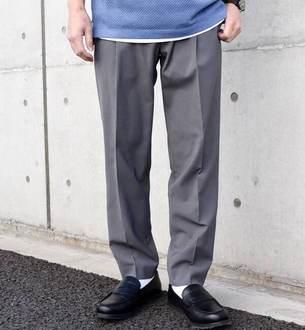 SHIPS any「SHIPS any: COOLMAX ジャストレングス テーパード パンツ ＜セットアップ対応＞◇」|チノ|グレー