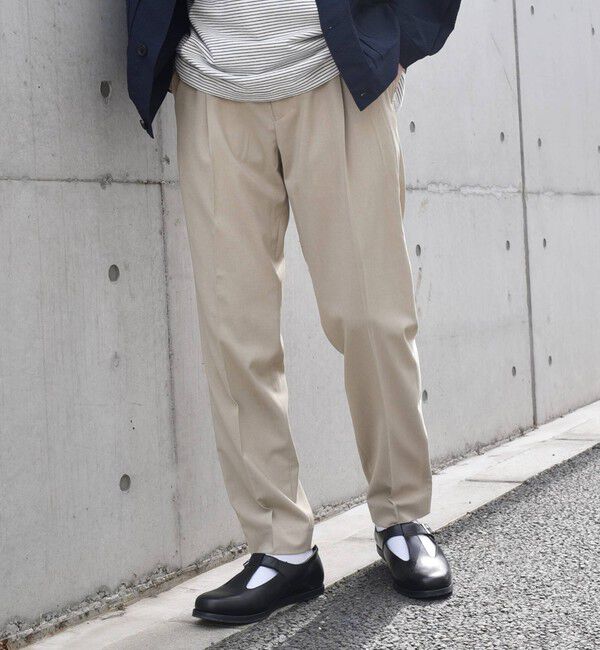 SHIPS any「SHIPS any: COOLMAX ジャストレングス テーパード パンツ ＜セットアップ対応＞◇」|チノ|ベージュ