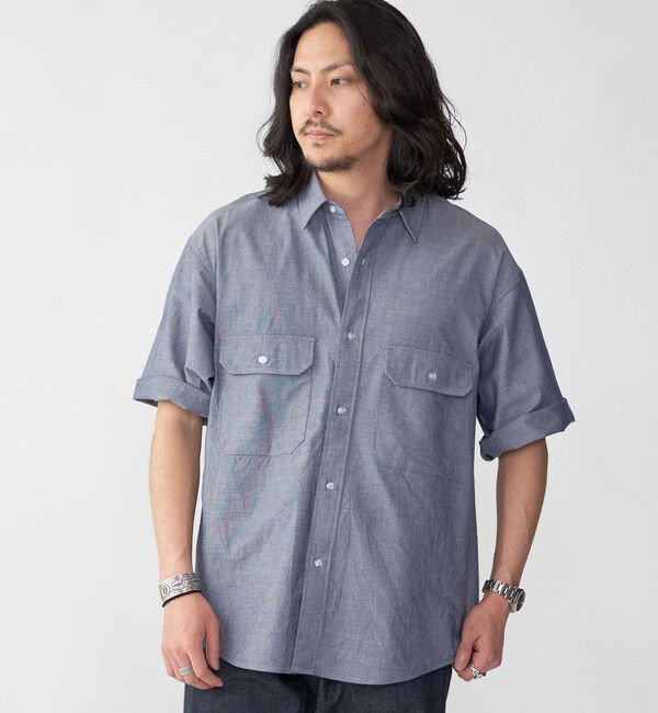 SHIPS「SHIPS: Wポケット ウォッシュド タイプライター ショートスリーブ シャツ」|シャツ・ブラウス|