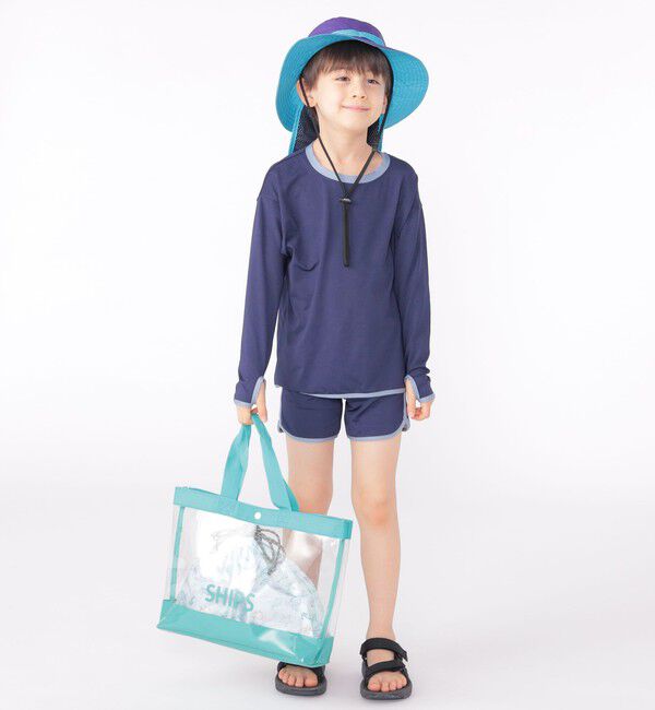 SHIPS KIDS「SHIPS KIDS:90～130cm / 無地 スイム ボクサー ショーツ」|ショーツ|