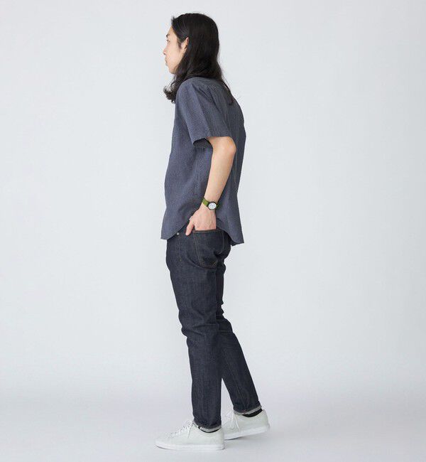 SHIPS「SHIPS: シアサッカー プルオーバー バンドカラー ショートスリーブ シャツ」|シャツ・ブラウス|