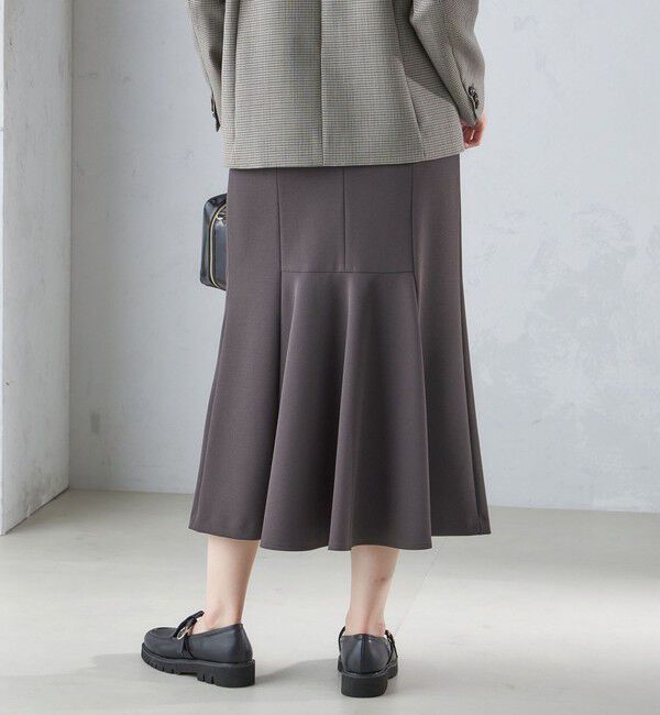 SHIPS for women「〈手洗い可能〉ニット ジョーゼット バック マーメイド スカート」|スカート|