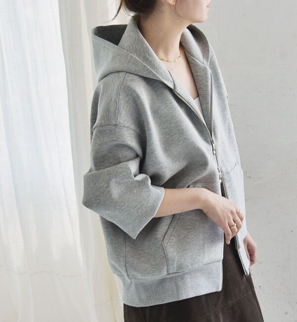 quaranciel「quaranciel:〈洗濯機可能〉ポンチ ダブルジップ スウェット パーカー」|パーカー|