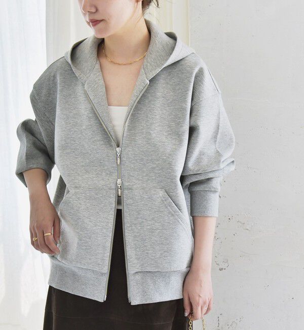 quaranciel「quaranciel:〈洗濯機可能〉ポンチ ダブルジップ スウェット パーカー」|パーカー|