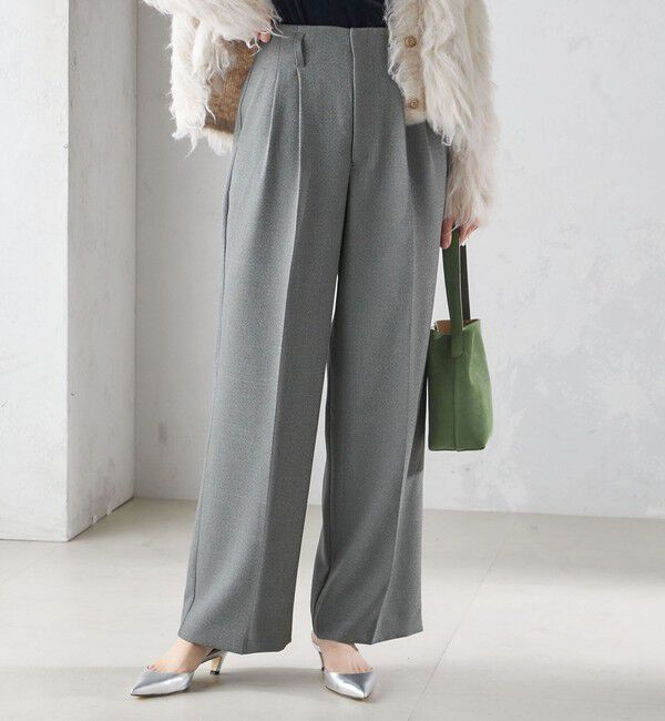 SHIPS for women「〈手洗い可能〉シャーク ツイード タック パンツ」|その他|