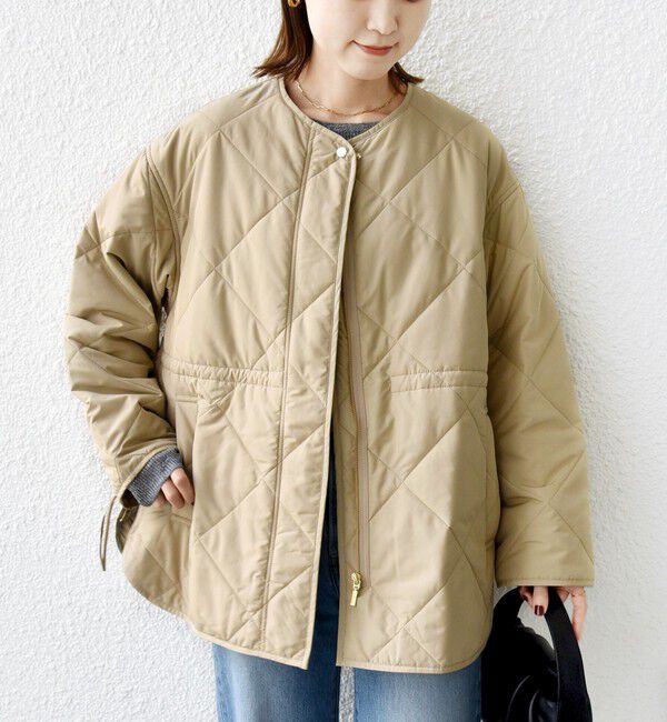 SHIPS for women「〈手洗い可能〉キルティング サイドジップ ブルゾン」|ブルゾン・スタジャン|