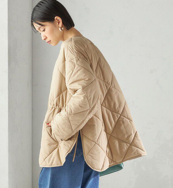 SHIPS for women「〈手洗い可能〉キルティング サイドジップ ブルゾン」|ブルゾン・スタジャン|