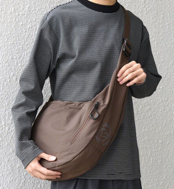 SHIPS any「SHIPS any: リップストップ ナイロン ロゴ 刺繍 クレッセント ショルダーバッグ◇」|ショルダー・メッセンジャー|