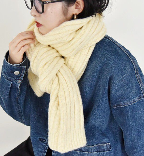 quaranciel「quaranciel: リブ ボリューム ロング マフラー」|マフラー|