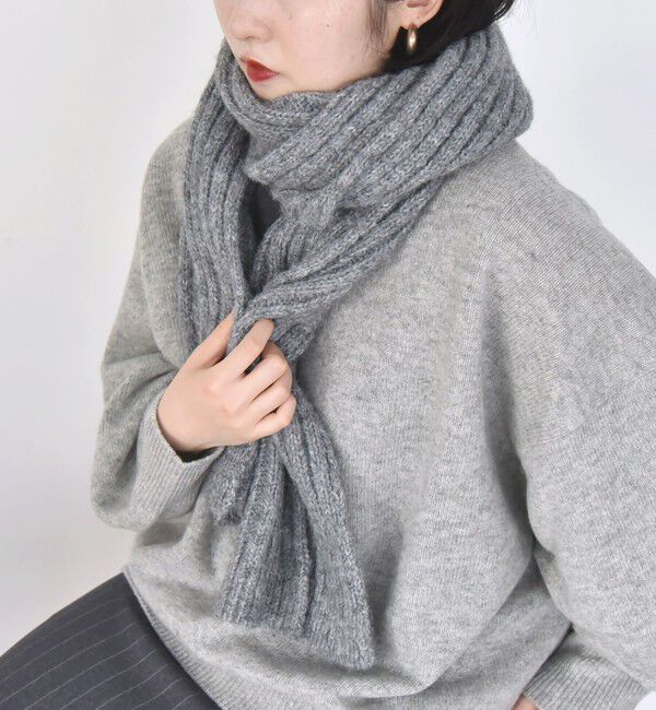 quaranciel「quaranciel: リブ ボリューム ロング マフラー」|マフラー|