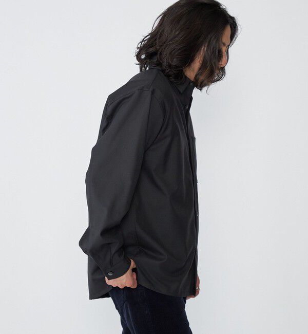 SHIPS「SHIPS: CORDURA(R) ウール リラックス レギュラーカラー シャツ」|シャツ・ブラウス|