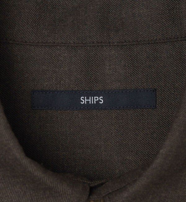 SHIPS「SHIPS: CORDURA(R) ウール リラックス レギュラーカラー シャツ」|シャツ・ブラウス|