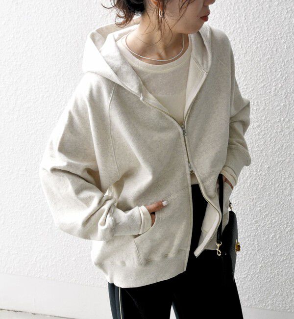 SHIPS any「《一部追加予約》SHIPS any:〈洗濯機可能〉USAコットン 裏起毛 ジップ スウェット パーカー」|パーカー|