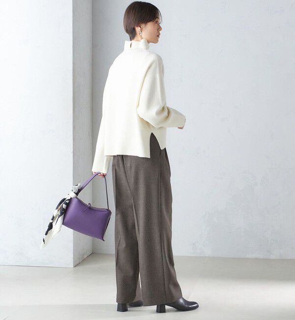 SHIPS for women「〈手洗い可能〉7G ウール カシミヤ ハイネック プルオーバー」|ニット・セーター|