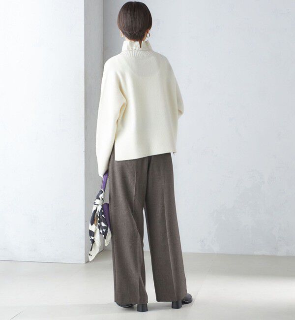SHIPS for women「〈手洗い可能〉7G ウール カシミヤ ハイネック プルオーバー」|ニット・セーター|