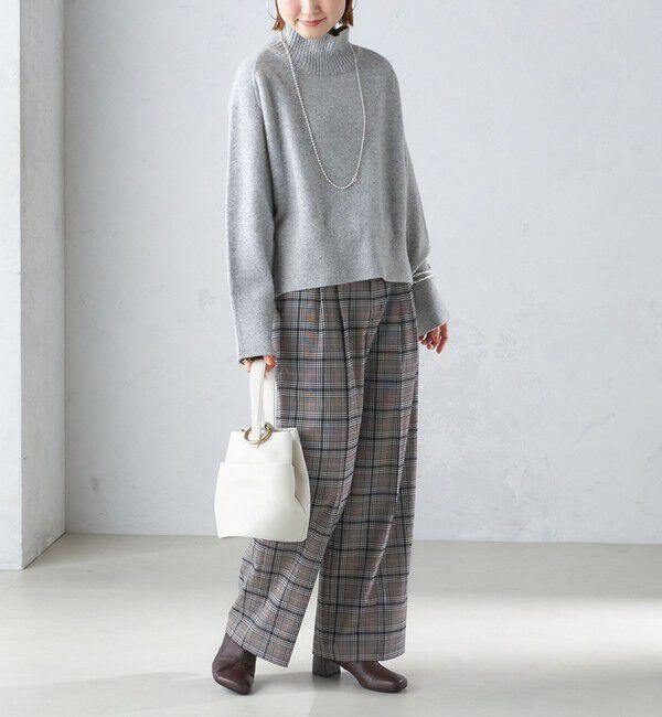 SHIPS for women「〈手洗い可能〉7G ウール カシミヤ ハイネック プルオーバー」|ニット・セーター|