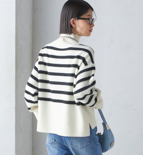 SHIPS for women「〈手洗い可能〉7G ウール カシミヤ ハイネック プルオーバー」|ニット・セーター|