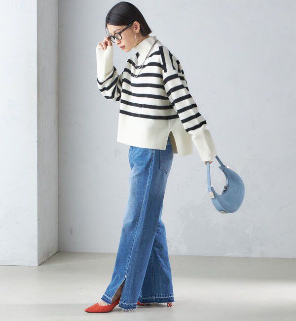 SHIPS for women「〈手洗い可能〉7G ウール カシミヤ ハイネック プルオーバー」|ニット・セーター|