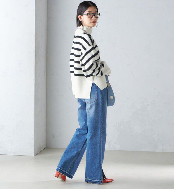 SHIPS for women「〈手洗い可能〉7G ウール カシミヤ ハイネック プルオーバー」|ニット・セーター|