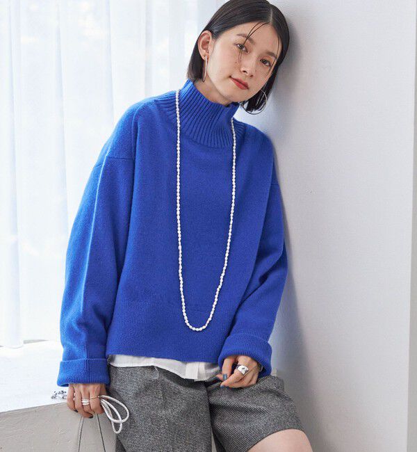 SHIPS for women「〈手洗い可能〉7G ウール カシミヤ ハイネック プルオーバー」|ニット・セーター|