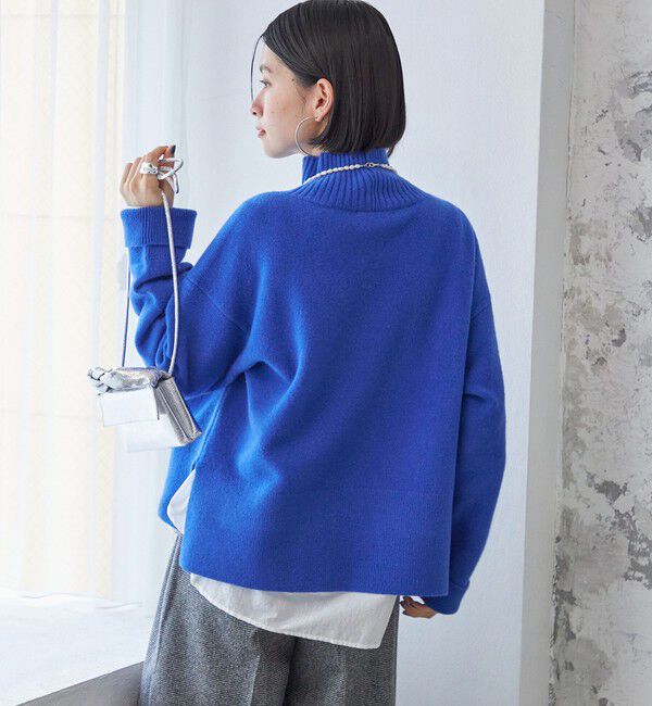 SHIPS for women「〈手洗い可能〉7G ウール カシミヤ ハイネック プルオーバー」|ニット・セーター|