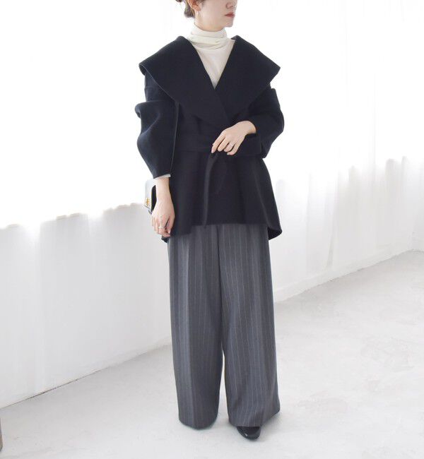 quaranciel「《一部追加予約》quaranciel: リバー ケープ ショート コート 25AW」|その他|