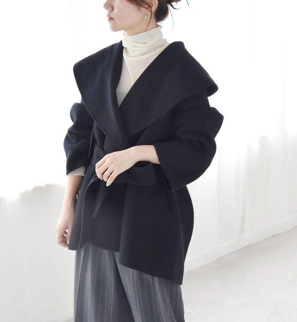 quaranciel「《一部追加予約》quaranciel: リバー ケープ ショート コート 25AW」|その他|
