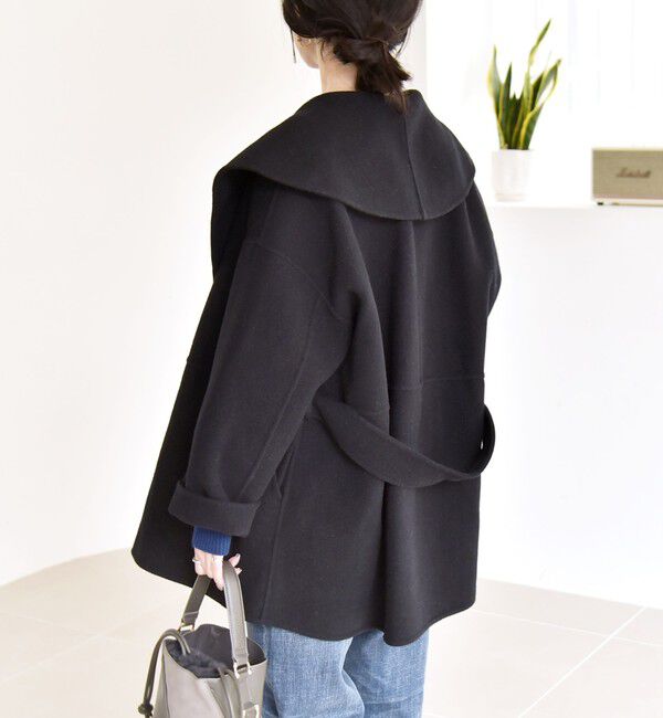 quaranciel「《一部追加予約》quaranciel: リバー ケープ ショート コート 25AW」|その他|