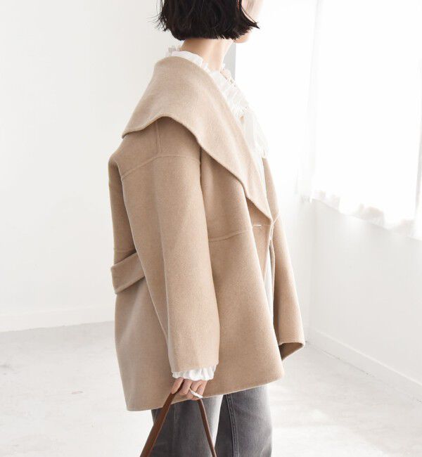 quaranciel「《一部追加予約》quaranciel: リバー ケープ ショート コート 25AW」|その他|