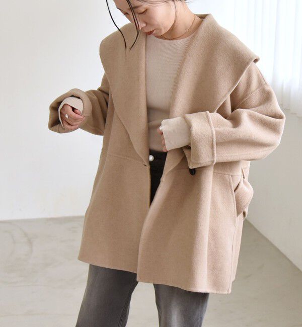 quaranciel「《一部追加予約》quaranciel: リバー ケープ ショート コート 25AW」|その他|